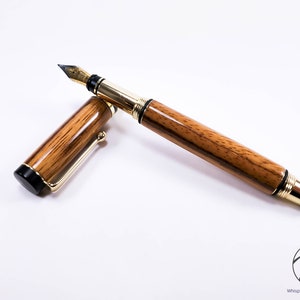 Handcrafted Classic Fountain Pen | Spalted Maple | Gold Finish