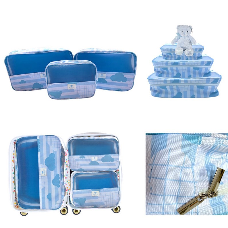 Sustainable Pink Packing Cubes for Moms on the Go set of 3 Etsy