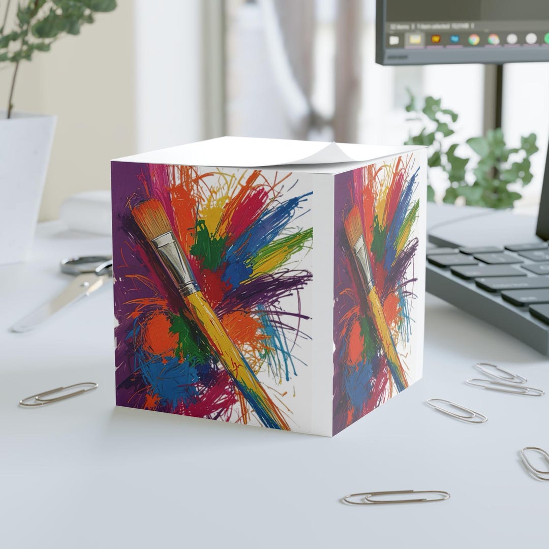 Artist Note For Display Artist Note Cube, Artist Post Its Artist Gift Painter Gift Pop Art ...