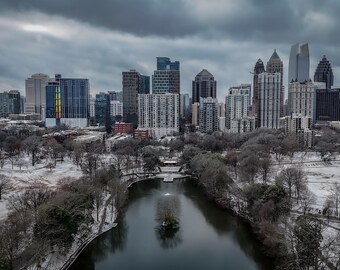 Parque Piedmont en la nieve