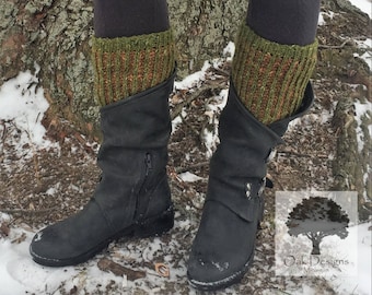 Toppers/Puños de Botas Brioche Reversibles - Patrón