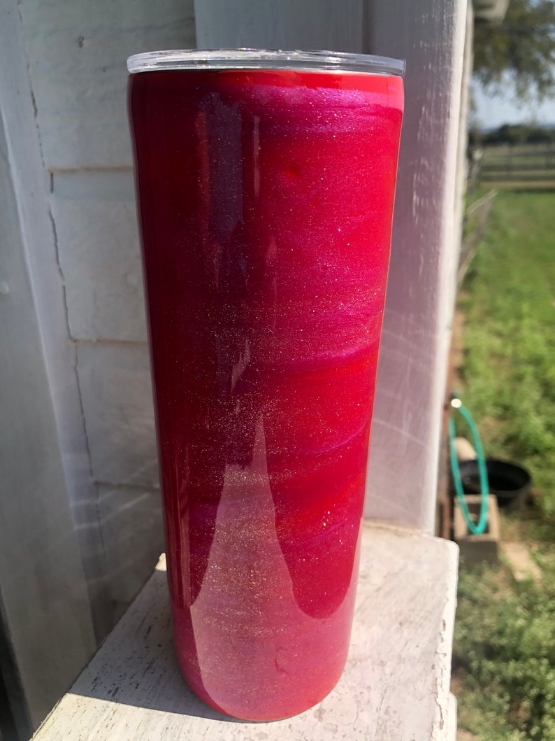 Pink sparkle swirl Tumbler