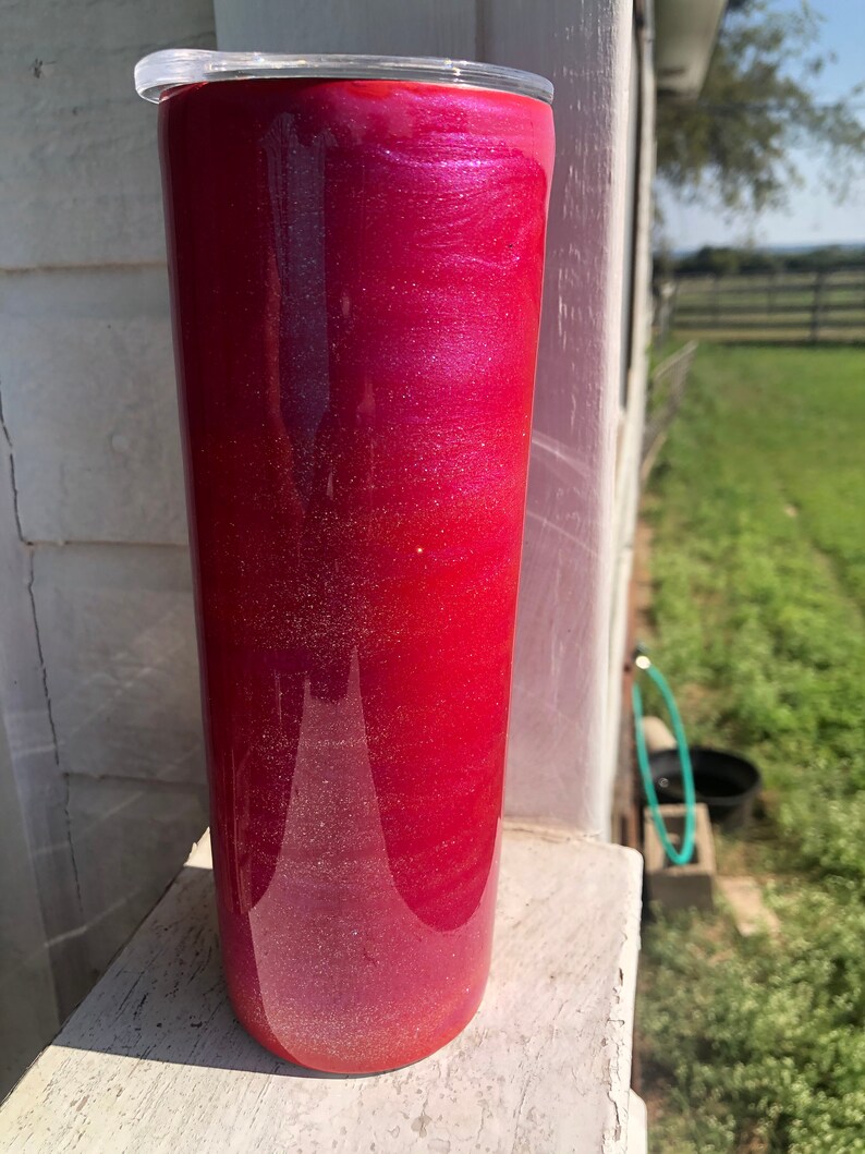 Pink sparkle swirl Tumbler