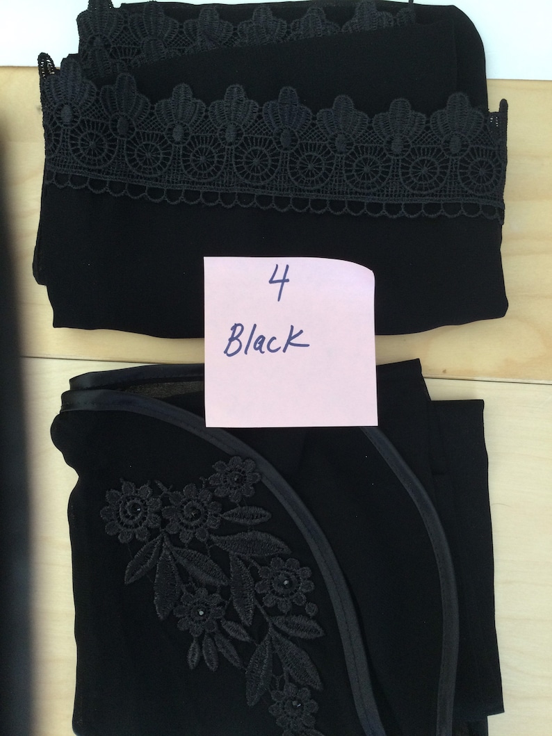 Two piece Niqab in Black style #1
