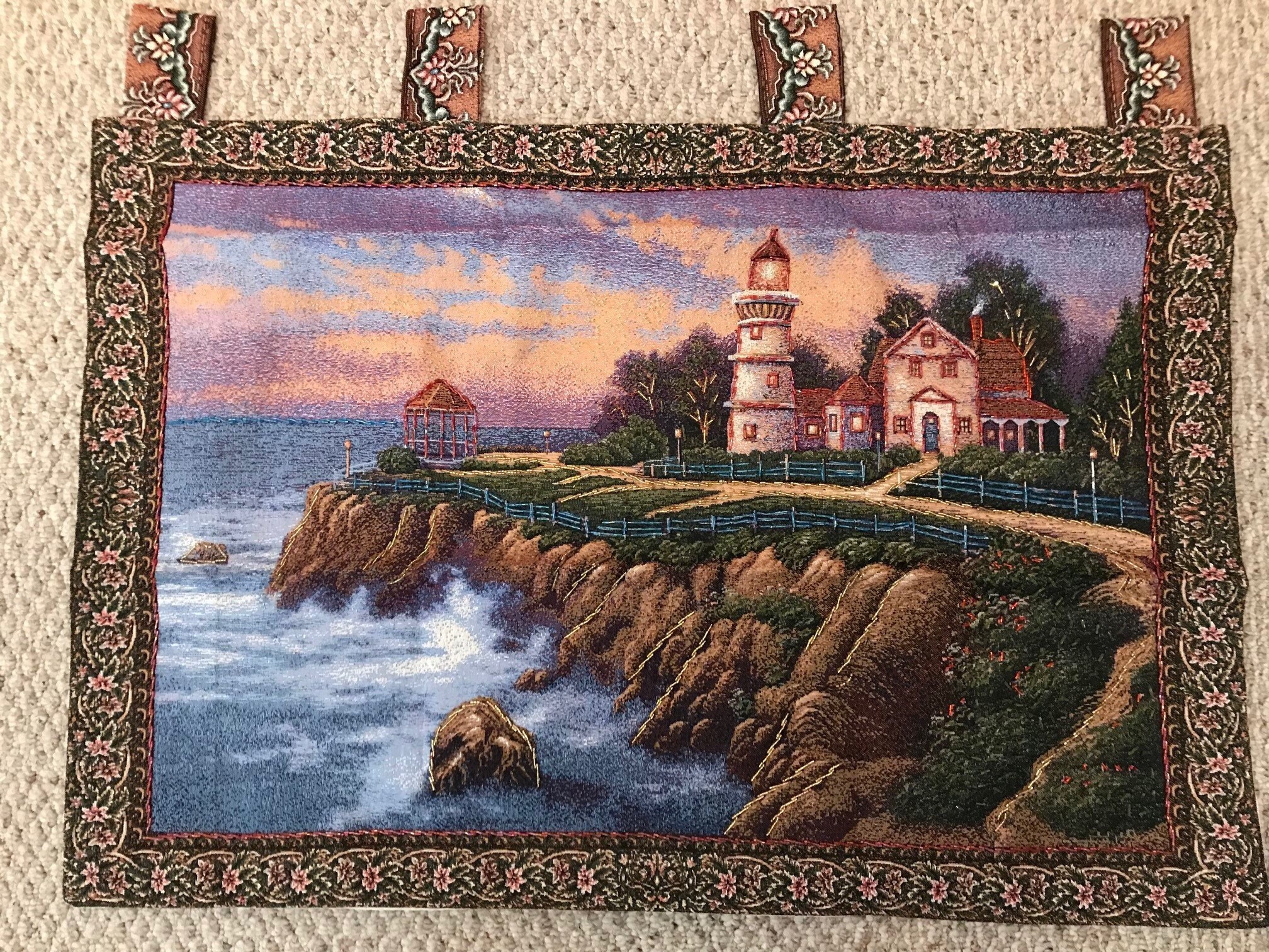 Lighthouse by the Sea hanging wall tapestry Etsy