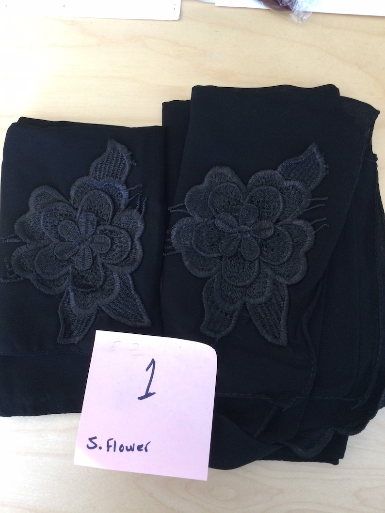 Two piece Niqab in Black style #1