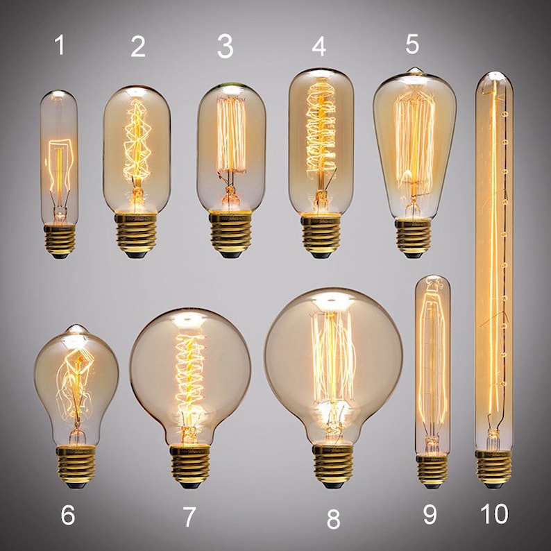 EDISON BULB CHANDELIER Vintage Edison Chandelierlong Etsy