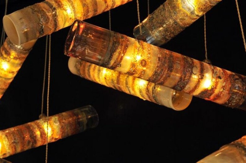 Hand-blown-glass pendant light staircase lighting led CHARM farmhouse-lighting-multi-pendant-chandelier Modern-custom-dining-chandelier
