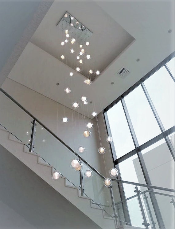 Stairwell on sale chandelier modern