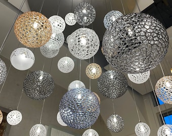 Lustre de globo de vidro soprado à mão: Iluminação LED NAPA