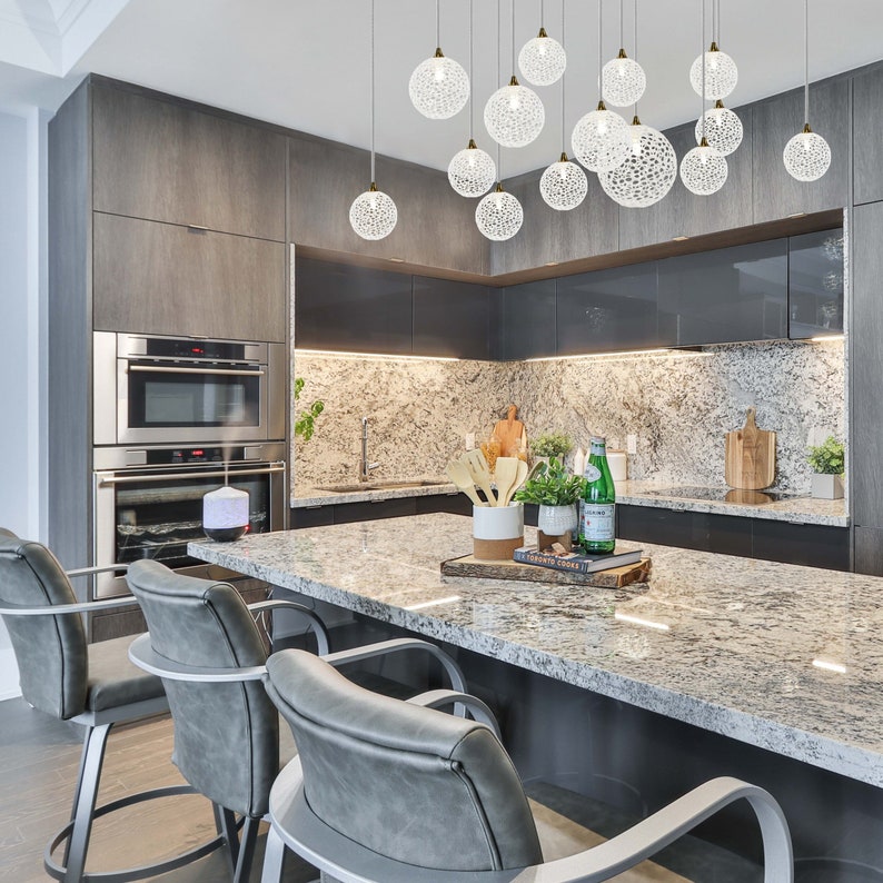 Two-story-foyer blown-glass-lighting-NAPA Amazing-long-art-pendant-lighting-modern-dining-lights-staircase-chandelier-grey-lighting-led. image 5