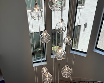 Modern-blown-glass-multi-pendant-foyer-chandelier-CALLA-modern-dining-chandelier-entry-lighting-custom-long-chandelier-high-ceiling-led-ART