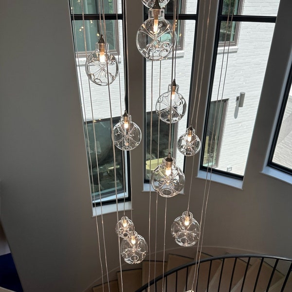 Modern-blown-glass-multi-pendant-foyer-chandelier-CALLA-modern-dining-chandelier-entry-lighting-custom-long-chandelier-high-ceiling-led-ART