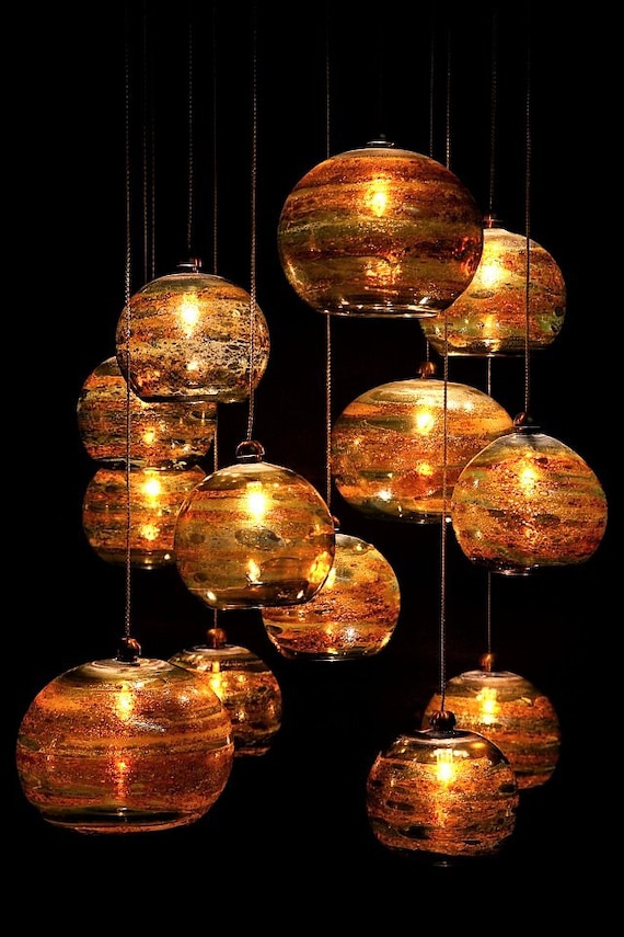 Lighting Blown Glass-exotic BUBBLES - Etsy