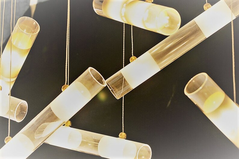 Hand-blown-glass pendant light staircase lighting led CHARM farmhouse-lighting-multi-pendant-chandelier Modern-custom-dining-chandelier