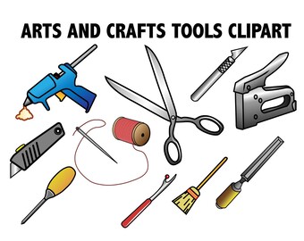 Crafting Tools Clipart: DIY Hobby Graphics (Digital Download)