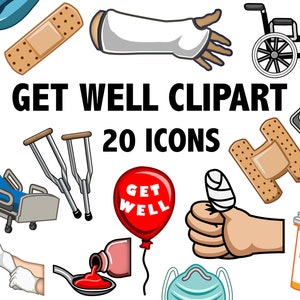 GET WELL CLIPART hôpital icônes médicales et de santé docteur clipart illustrations médicales numériques