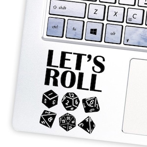 LET'S ROLL SVG - Dungeons and Dragons Würfel Clipart, druckbare Nerd Icons