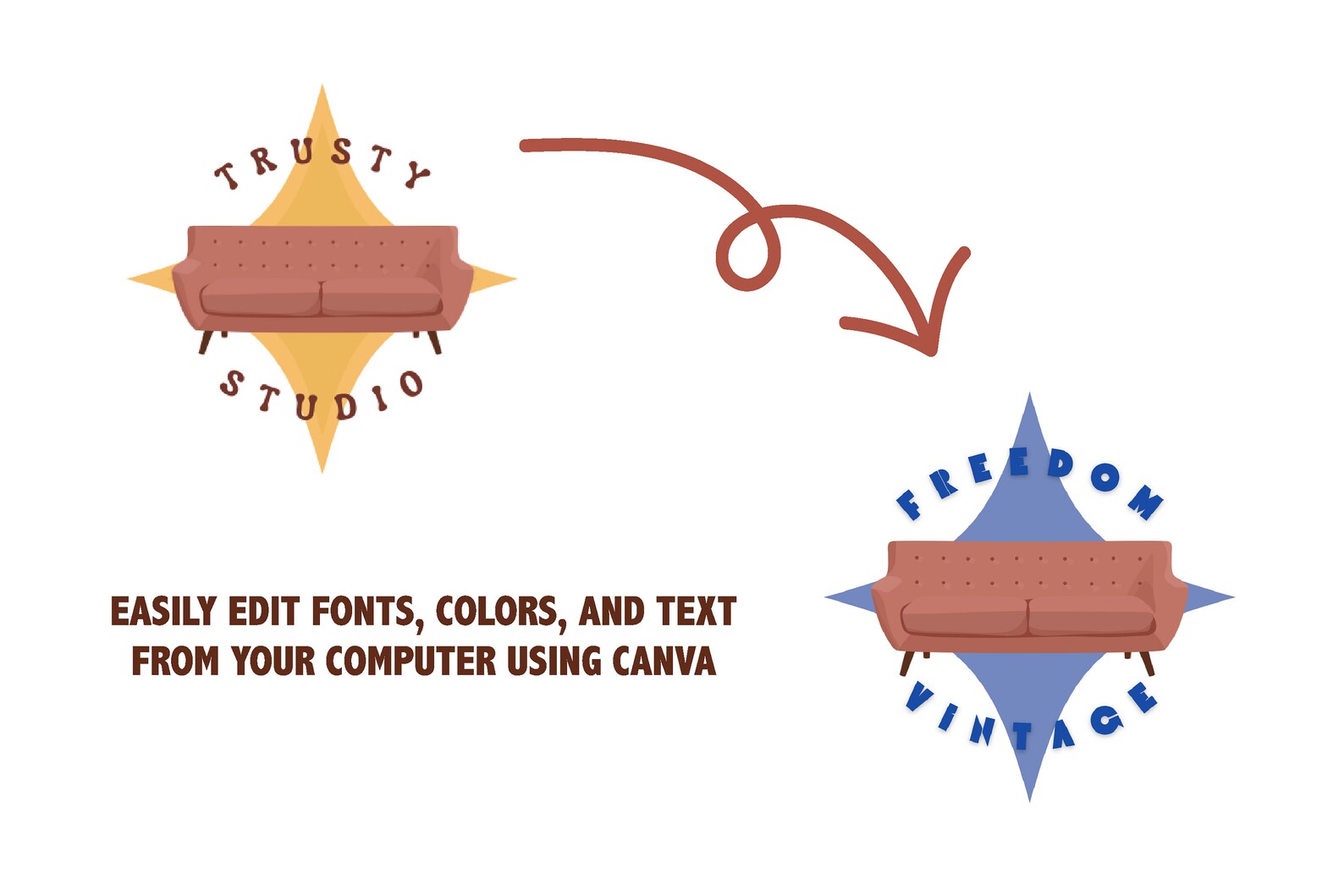 Retro Furniture and Upholstery Templates Digital Etsy