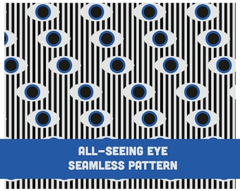 All Seeing Eye seamless pattern for fabric sublimation image surface pattern repeating design