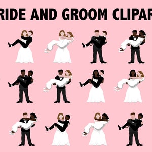 CLIPART DE MATRIMONIO Iconos de imágenes prediseñadas novia y novio Iconos de parejas de bodas diversidad lgbt LGBTQ iconos de matrimonio