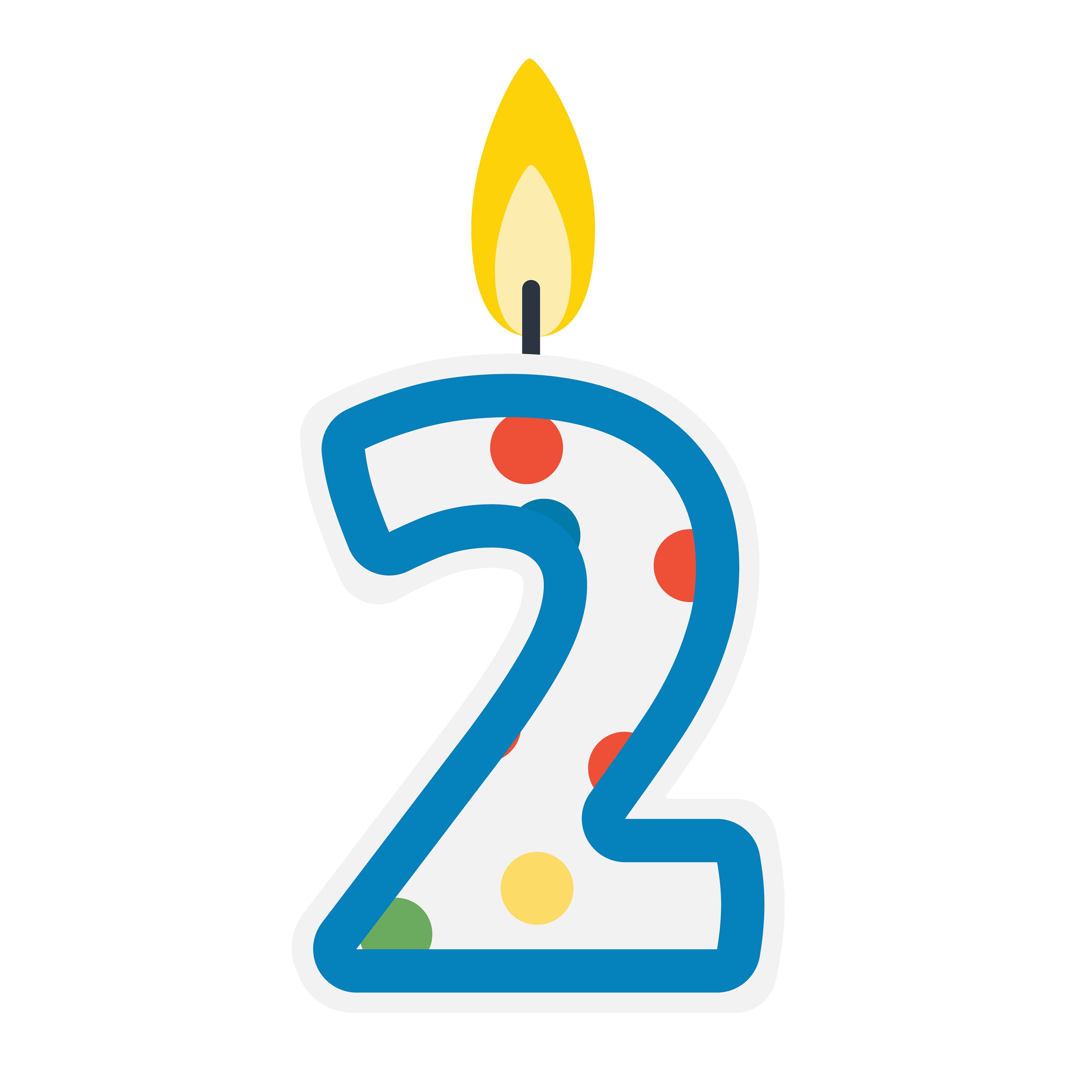 BIRTHDAY CANDLE CLIPART Number Candle Images Kids Birthday Etsy