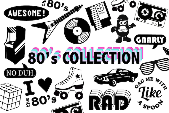 80's SVG COLLECTION 80s Clipart Cut Files and 1980s - Etsy