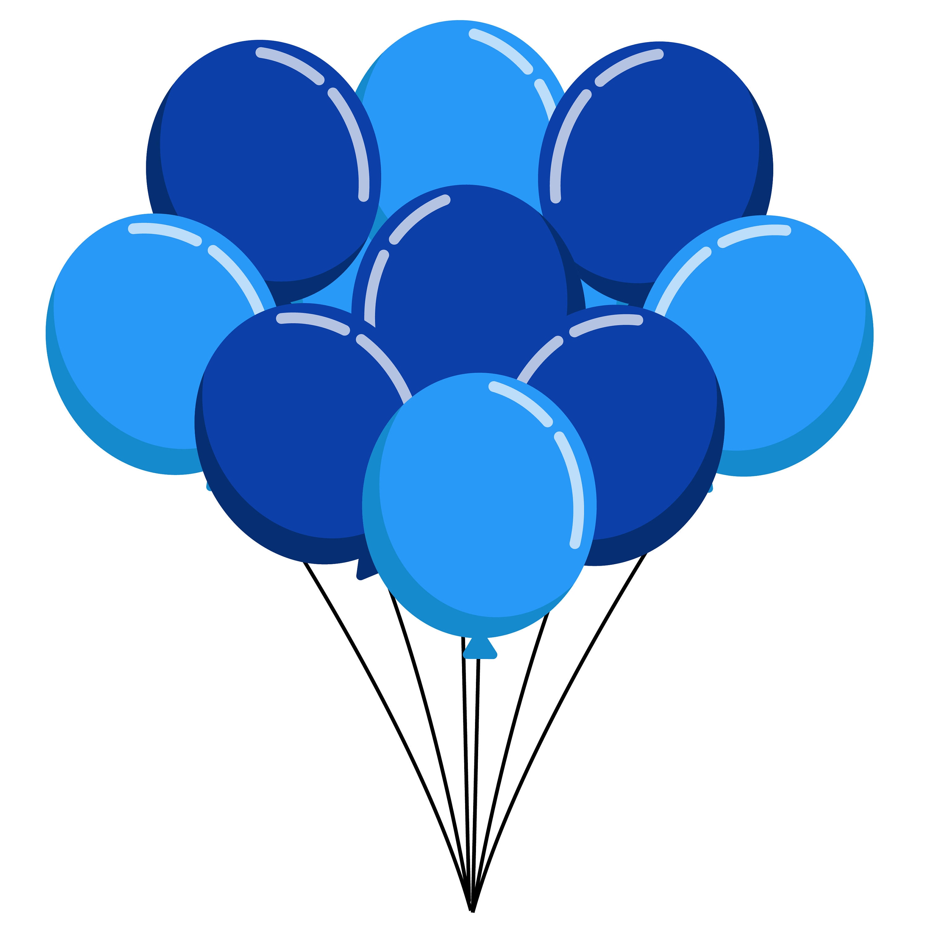 blue birthday party balloons clip art