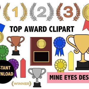 Motivational Clipart-gold medal award on a ribbon clip art