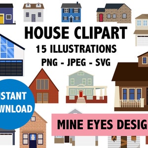 CASA CLIPART ilustraciones de casas residenciales ciudad suburbana casa pequeña mcmansion Vivienda Imágenes prediseñadas