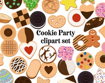 Cookie Clipart Set: Bakery & Pastry Designs (PNG, JPEG, SVG)