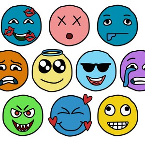 Build Your Own EMOJI Design Kit, Hand Drawn Style, Custom Emojis, Emoji ...