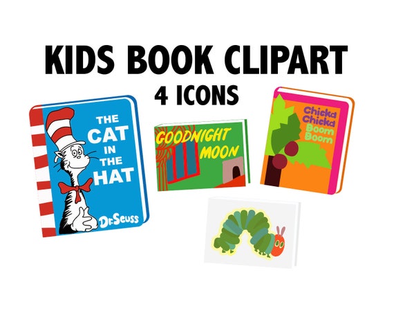 Kids Books Clipart Etsy