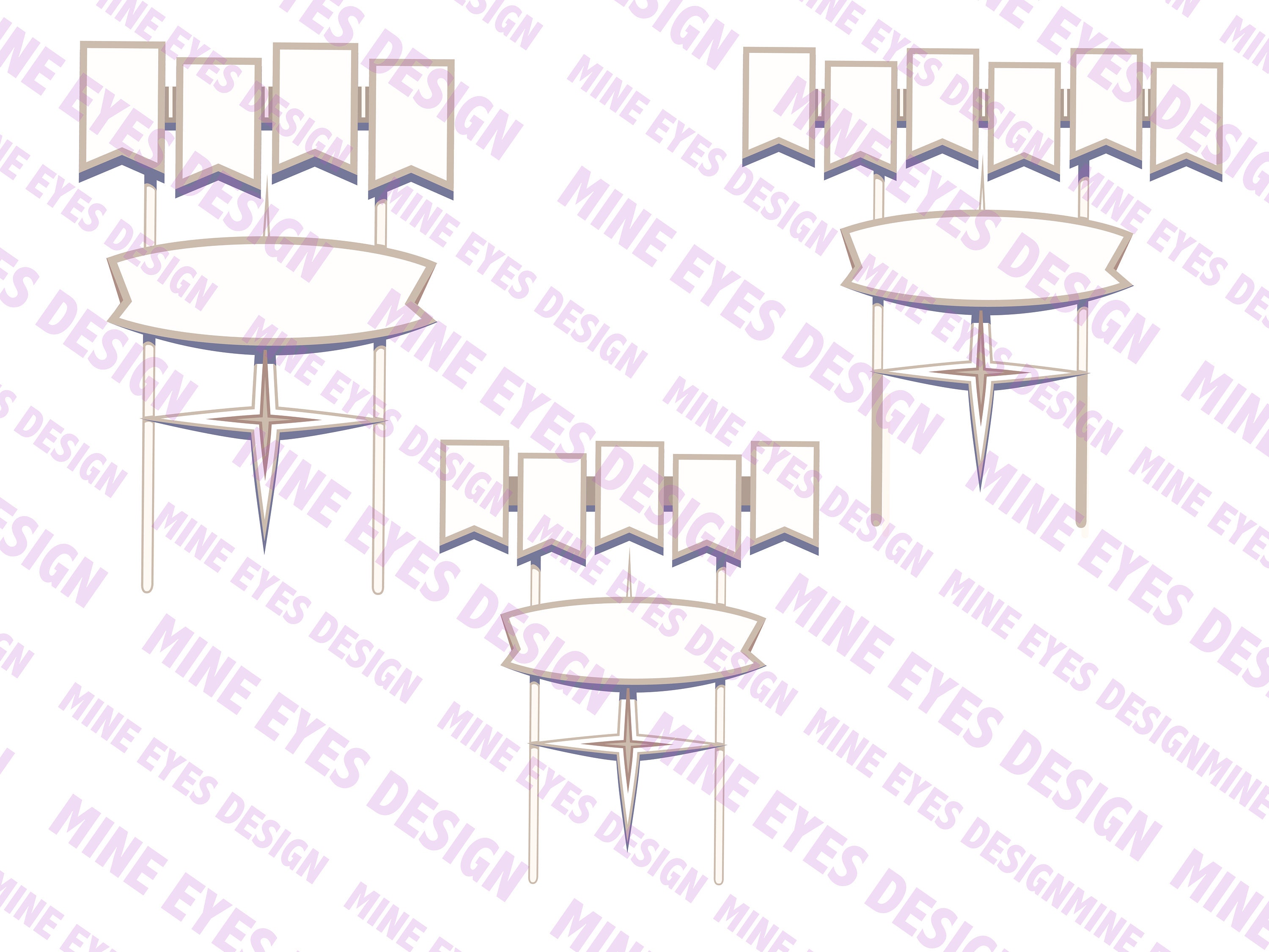 Googie Sign Clipart SVG Mid Century Modern Design Icons 1950s Digital ...