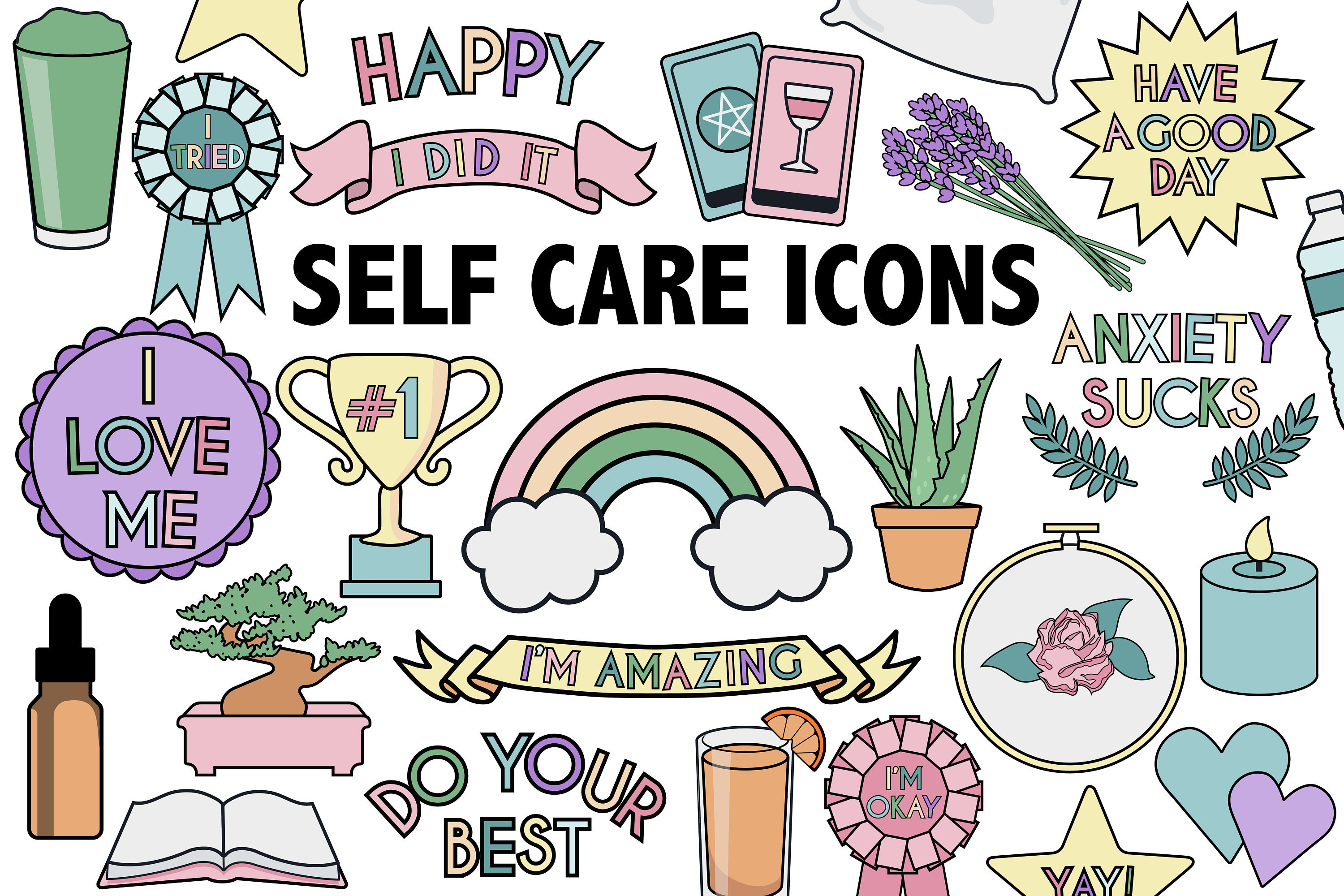 pix Self Care Icon Aesthetic self care icons positive und erhebende selbstfursorge symbole angst und depression gluck selbsthilfe digital druckbare aufkleber