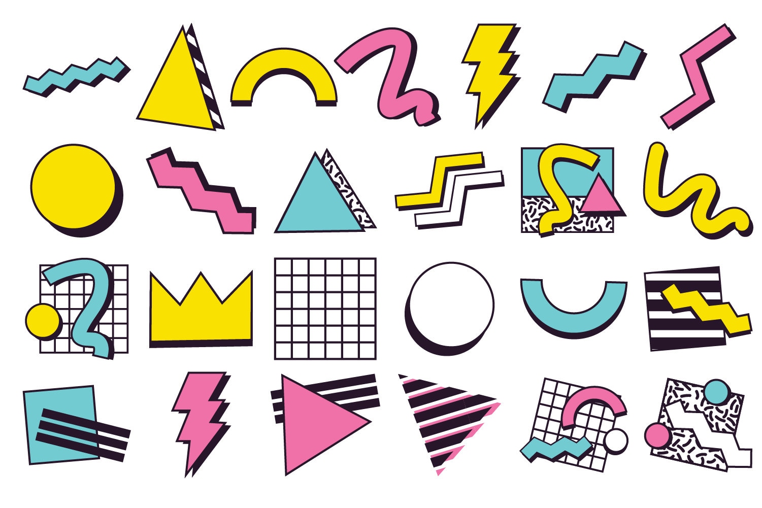 90's DESIGN CLIPART Retro 90s Graphic Design Element | Etsy