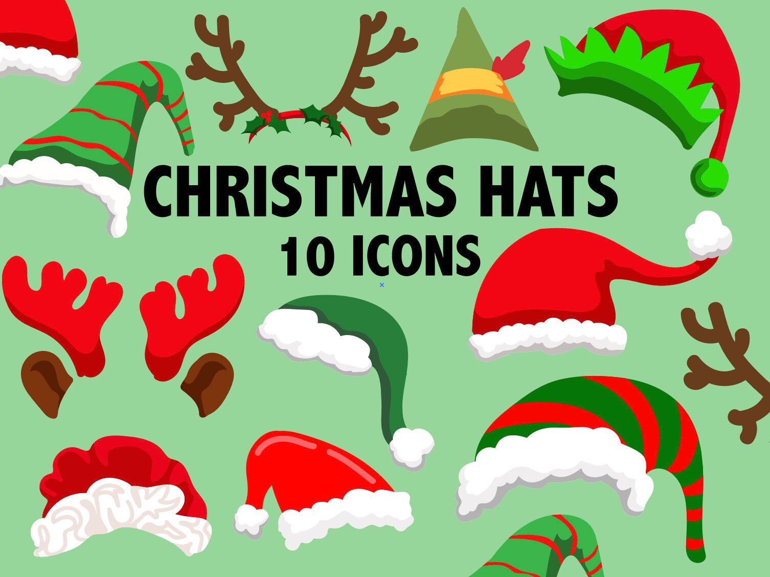christmas-hat-clipart-holiday-xmas-icons-santa-claus-costume-printable-christmas-icons-holiday-clip-art-images-mrs-clause-reindeer-etsy