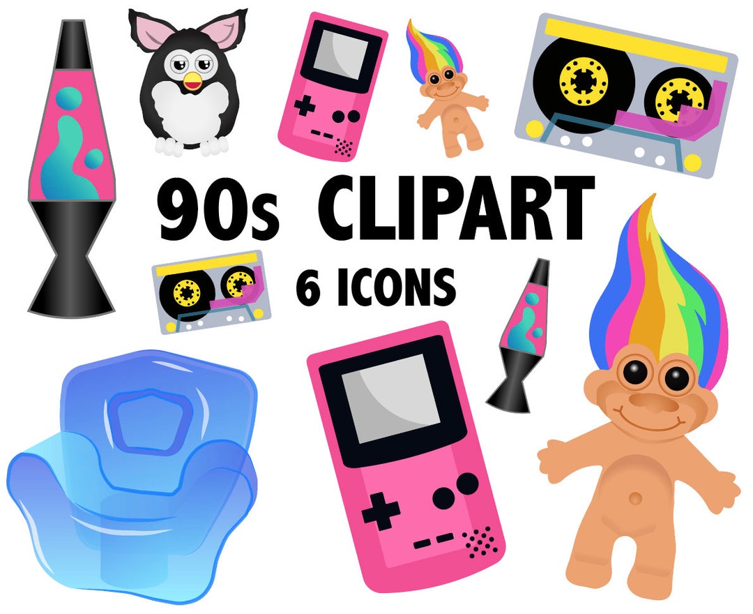 90-s-clipart-retro-digital-icons-for-90-s-parties-and-printable-invitations-etsy
