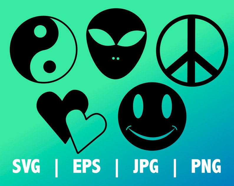 Download RETRO SYMBOLS SVG 90s cut files for cricut and silhouette | Etsy