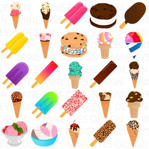 May include: A collection of colorful ice cream cones, popsicles, ice cream sandwiches, and snow cones. The ice cream cones are in various flavors, including chocolate, vanilla, strawberry, and mint chocolate chip. The popsicles are in a variety of colors, including red, blue, green, and purple. The ice cream sandwiches are made with chocolate chip cookies and vanilla ice cream. The snow cones are in a variety of colors, including red, blue, and green.