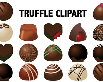 TRUFFLES CLIPART  Chocolate candy sweets icons dessert Bakery clip art illustrations Candymaker Instant Download