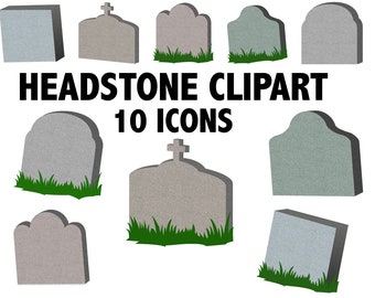 GRABSTEIN CLIPART Friedhof Grabclip Kunst Gruselige Halloween Grabstein Symbole Dekorationen
