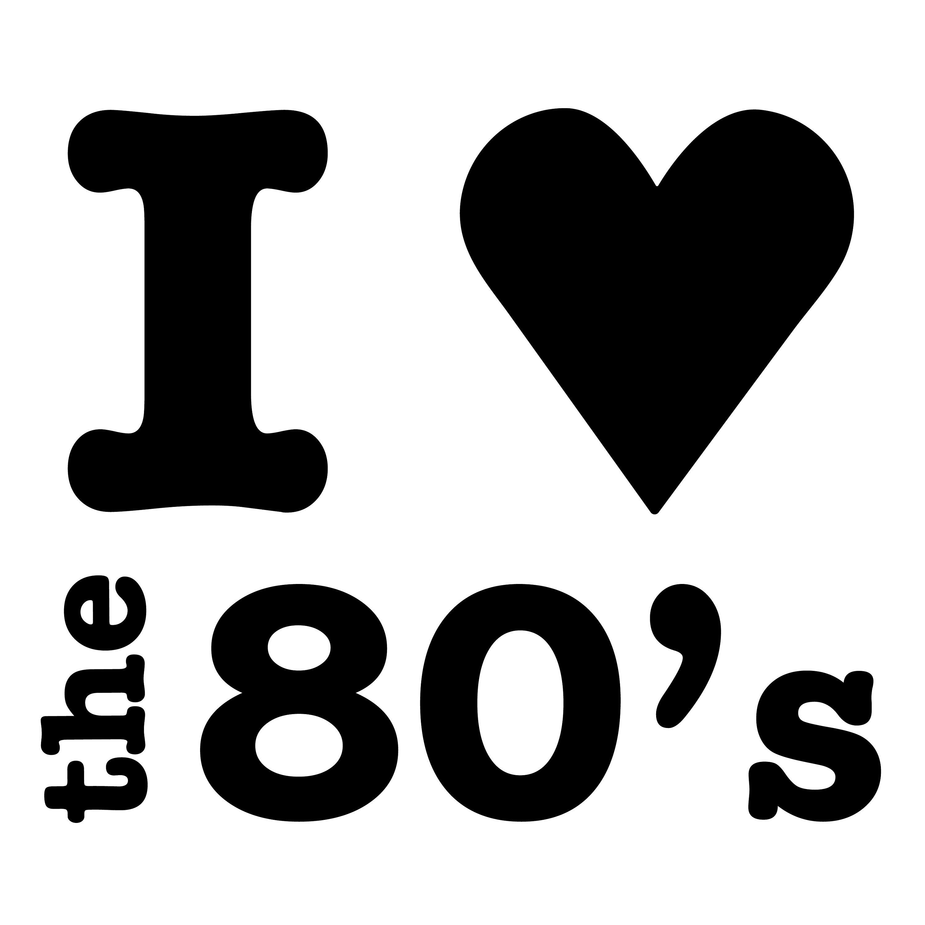 I LOVE THE 80's Digital Download retro 80s SVG icons | Etsy