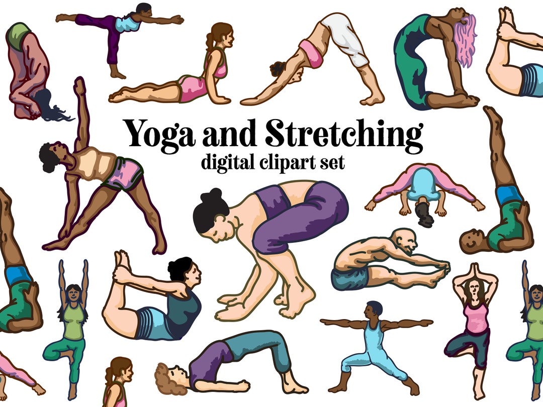 Yoga Poses Clip Art Set – Daily Art Hub // Graphics, Alphabets & SVG