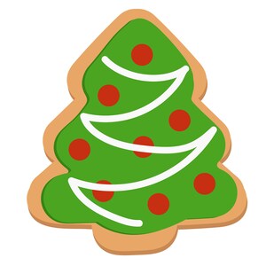 CHRISTMAS COOKIE CLIPART Xmas Holiday Icons Printable Holiday Cookies ...