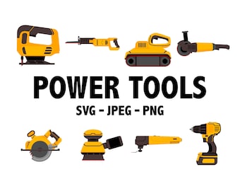 POWER TOOLS CLIPART construction icons saw sander drill Handyman clip art icons Tool workshop