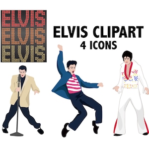 ELVIS CLIPART - Iconos de Elvis Presley Rock and Roll