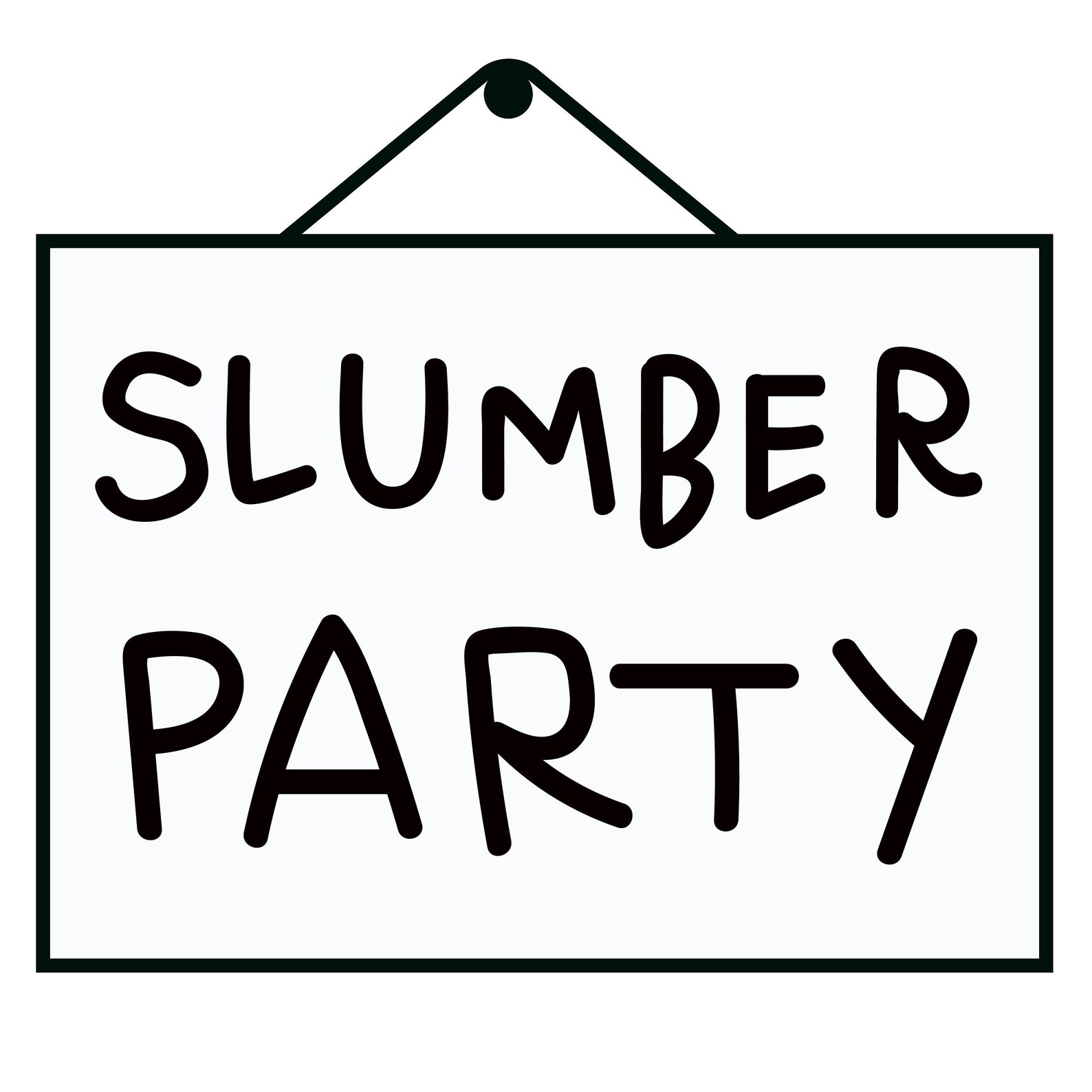 slumber-party-clipart-kids-sleepover-birthday-party-icons-etsy