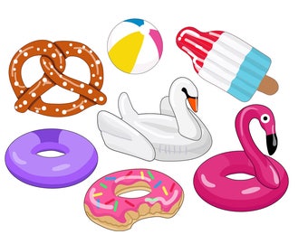 Pool Floss: Sommer Wasserball, Schwan, Donut (Digitaler Download)