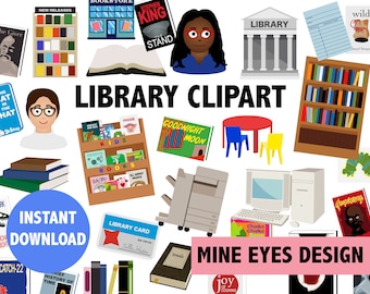 BIBLIOTEKSCLIPARTER - digitala bilder från böcker och bokhandel